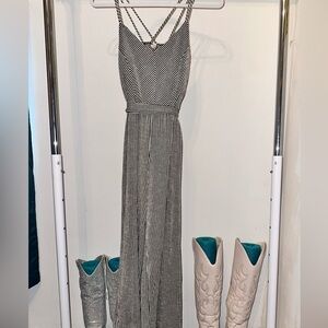 Rolla Coster Black and White Striped Jumpsuit